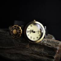Armbanduhr, Wickeluhr mit Slider, Lederband, Farbauswahl Bild 2
