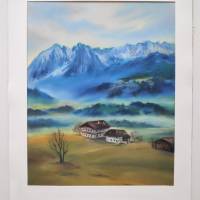 Pastellbild Bayerische Landschaft Bild 2
