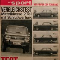 Auto Motor Sport Heft 1     8. Januar 1966   Vergleichstest Mittelklasse 2. Teil mit Schlusswertung Bild 1