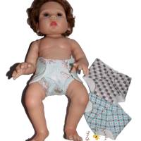 Puppen-Stoffwindel Windel für Puppen Handmade für 43-45 cm große Baby Born Puppe Geschenkidee Puppenmuttis Bild 3