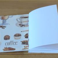 Notizbuch A6 - Cappuccino // Tagebuch // Erinnerungen // Skizzenbuch // Diary // Kladde // Geschenk // blanko // Kaffee Bild 5