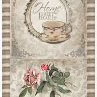 Home Sweet Home - Faserpapier - Reispapier - Decoupage - Motivpapier - Karten basteln - Serviettentechnik - R0712 107 Bild 1