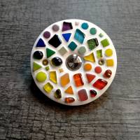 Klingelplatte 6 mm dick mit Mosaik *handgefertigt* ohne Taster / Klingelknopf Bild 4
