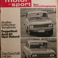 Auto Motor Sport Heft 15     27.Juli 1967    Vergleich Audi 80 und Opel Rekord Bild 1