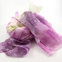 Seidenschal 180x45 cm **Lilac** handgefärbtes Einzelstück von ZWEIFARBIG Bild 1
