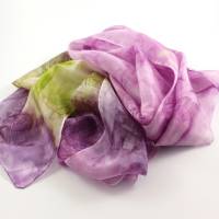 Seidenschal 180x45 cm **Lilac** handgefärbtes Einzelstück von ZWEIFARBIG Bild 4