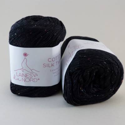 Laines du Nord Cotton Silk Tweed Fb 6770 Schwarz