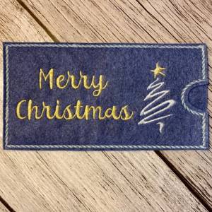 Schokohülle Weihnachten aus Filz, Geschenkverpackung, Schokoladenhülle Weihnachten, Tafel Schokolade, Kleinigkeit Bild 6