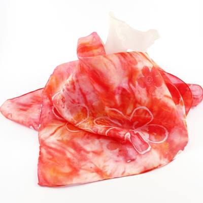 Seidentuch 55x55 cm **SUNNY** handgefärbtes Unikat aus Seide von ZWEIFARBIG 