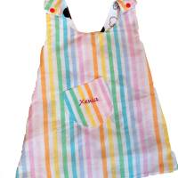 Wende-Schürzenkleid Kleid Kinderkleid Sommerkleid Tunika Baumwolle Streifen Schleifen Bild 1