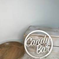 Candy Bar Schild Acryl weiß Bild 1