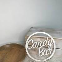 Candy Bar Schild Acryl weiß Bild 3
