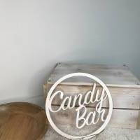 Candy Bar Schild Acryl weiß Bild 4
