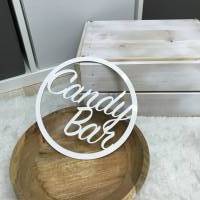 Candy Bar Schild Acryl weiß Bild 8
