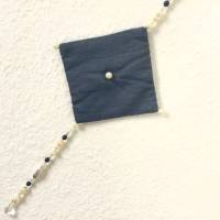 Perlenhänger Suncatcher rauchblaue Raute trifft Perlen handgemacht von Hobbyhaus Bild 1