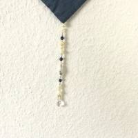 Perlenhänger Suncatcher rauchblaue Raute trifft Perlen handgemacht von Hobbyhaus Bild 2