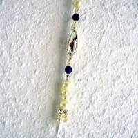 Perlenhänger Suncatcher rauchblaue Raute trifft Perlen handgemacht von Hobbyhaus Bild 8
