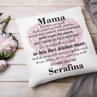 Mama Kissen personalisiert mit Namen - Geschenk zum Muttertag - Geschenke Frauen Bild 2