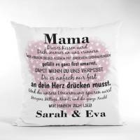 Mama Kissen personalisiert mit Namen - Geschenk zum Muttertag - Geschenke Frauen Bild 3