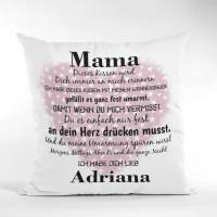 Mama Kissen personalisiert mit Namen - Geschenk zum Muttertag - Geschenke Frauen Bild 4