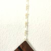 Perlenhänger Suncatcher Braune Raute mit Perlen handgemacht von Hobbyhaus Bild 4