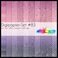 Digipapier Set #83 (pink, rosa, lila) abstrakte & geometrische Formen  zum ausdrucken, plotten & mehr Bild 1