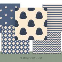 10 Denim Blue Seamless Pattern, Nahtloses Digitales Papier, Sublimation, digitale Muster, blau, Commercial License Bild 4