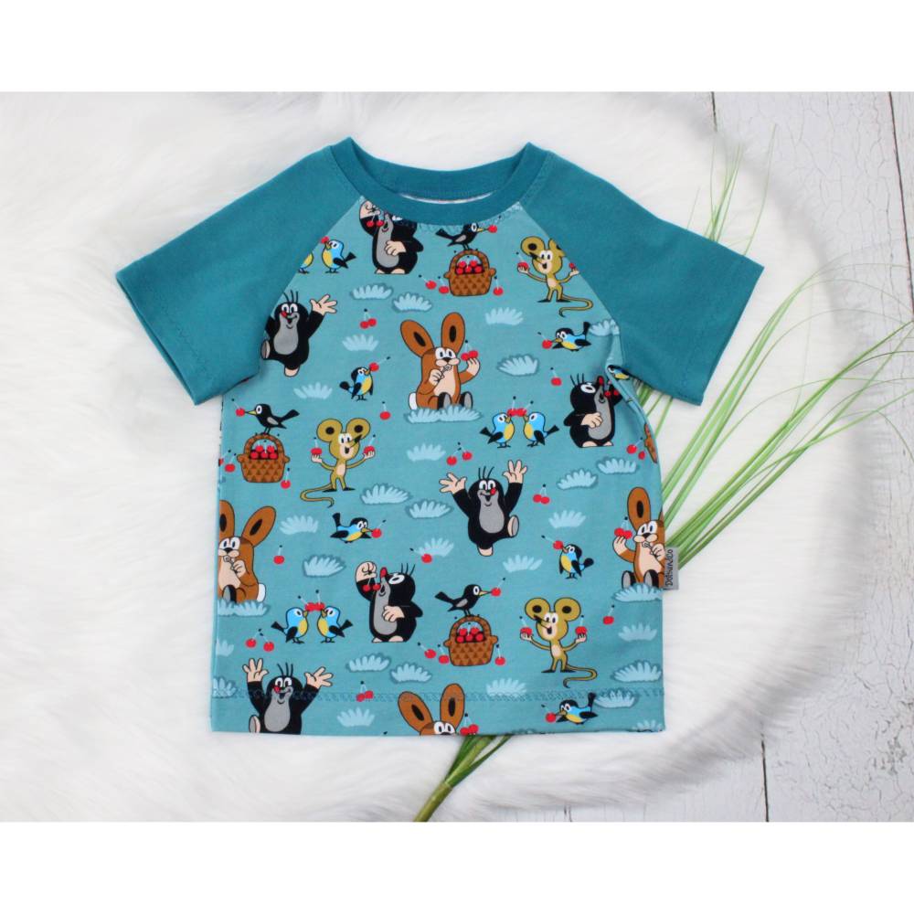 T-Shirt Maulwurf Kirschfest Pauli Kirschen Raglanshirt Mädchen