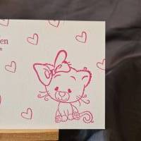 Schöne Postkarte / süße Katzenmotive / besondere Anlässe / liebevolle Gestaltung / Karte zur Geburt / Karte mit Herzen Bild 3