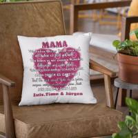 Mama Kissen mit Namen - Geschenk zum Geburtstag Mama - Geschenke für Frauen Bild 3
