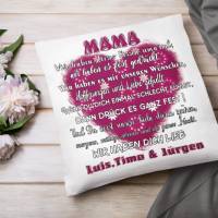 Mama Kissen mit Namen - Geschenk zum Geburtstag Mama - Geschenke für Frauen Bild 7