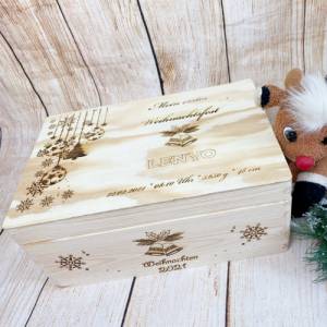 Erinnerungsbox, personalisierte erste Weihnachten Kiste, Erinnerungskiste für Baby oder Kind, zur Geburt, Geburtstag ode Bild 5