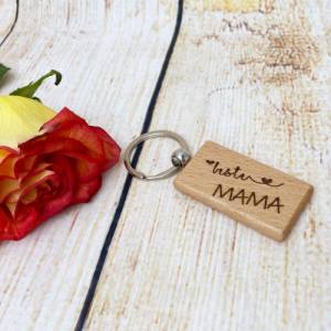 Schlüsselanhänger Mama, Beste Mama, persönliche Gravur, kleine personalisierte Geschenke mit großer Wirkung Bild 1