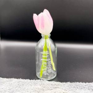 Mini Vase, Gravur, personalisiertes Glasfläschchen, kleine Flasche, Tischvasen, Geburtstag Hochzeiten, Tisch Dekoration Bild 8