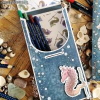 Digistampset Seepferdchen, Digitale Papiere und Stempel mit Hippokamp, Seetang, Unterwasserwelt Bild 6