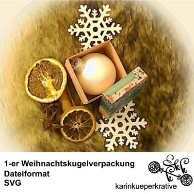 Plotterdatei 1-er Weihnachtskugelverpackung