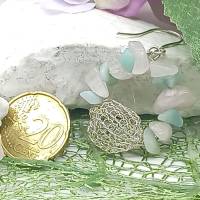 Ohrhänger aus Aquamarinsteinen und Rosenquarzstücken mit 925 Sterlingsilber Bild 6