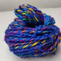100 g Strang Candy Silk Yarn, Maulbeerseide, Bouretteseide, blau-bunt, 90 m Bild 2