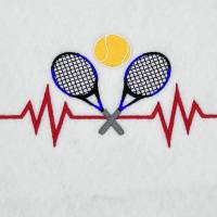 HANDTUCH + mit Stickmotiv * Tennis * + Name Bild 1