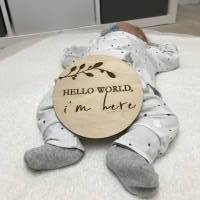 Meilensteinscheiben aus Holz für Babyfotos | Meilenstein Schwangerschaft | Baby Geschenk | Meilensteinkarten für Bild 6