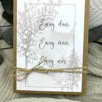 Personalisiertes Geschenk zur Hochzeit mit Trockenblumen, Geschenk für Brautpaar, Geldgeschenk zur Trauung Bild 3
