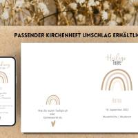 Canva Design | Kirchenheft Taufe digital | Regenbogen Beige | Neutral | Personalisiert | Sofort Download | selbst druck Bild 4