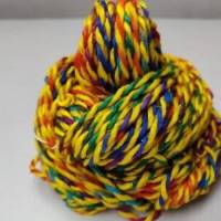 100 g Strang Candy Silk Yarn, Maulbeerseide, Bouretteseide, gelb-bunt, 90 m Bild 2