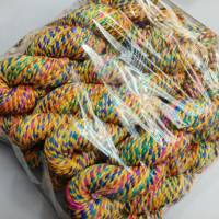 100 g Strang Candy Silk Yarn, Maulbeerseide, Bouretteseide, gelb-bunt, 90 m Bild 3