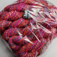 100 g Strang Candy Silk Yarn, Maulbeerseide, Bouretteseide, rot-bunt, 90 m Bild 3