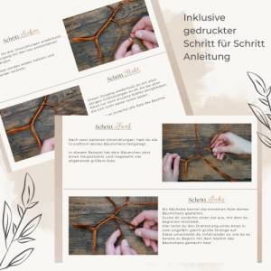 Bastelset Drahtbaum - Geschenkidee für Bastler - Material für ein Kunstwerk aus Draht inklusive Anleitung Bild 6