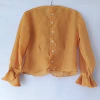 Bluse goldfarben Vintage etwa aus den 1970er Jahren Bild 2
