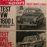 Auto Motor Sport Heft 3     4. Februar 1967    Test VW 1600 L -   Opel Rallye-Kadett Bild 1