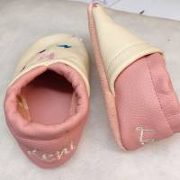 Krabbelschuhe Lauflernschuhe Baby Schuhe Schmetterling  Leder personalisiert Bild 4