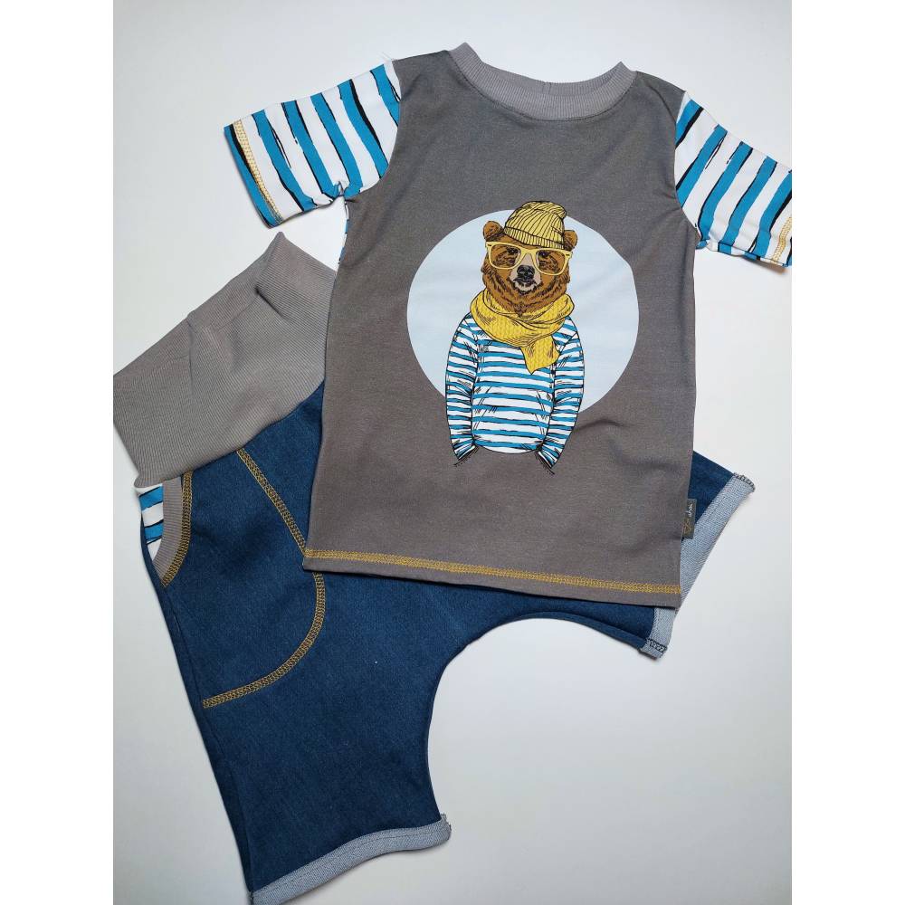 Chicco Kinder Set T-Shirt & Shorts | Weiche Baumwolle Mit Einhorn Print | Italienisches Design
